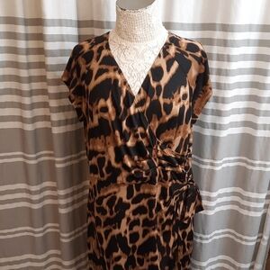 Tiana B. Animal Print Dress Size 1X